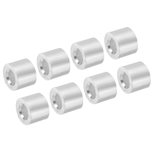 PATIKIL 20 Stück Aluminiumhülse Ovale 3/16"/5mm Drahtseilhülsen Aluminum Crimpschlaufe Hülse für Drahtseil und Kabel Zwinge, Silber von PATIKIL