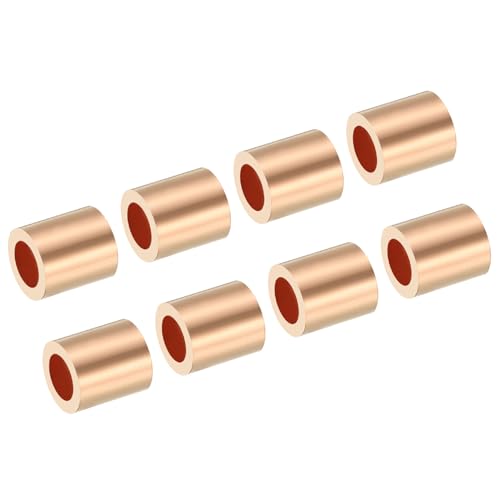 PATIKIL 20 Stück Kupfer Drahtseilhülsen 1/8"/3mm Draht Seil Stopphülse für Drahtseil und Kabel Zwinge, Metallisch von PATIKIL
