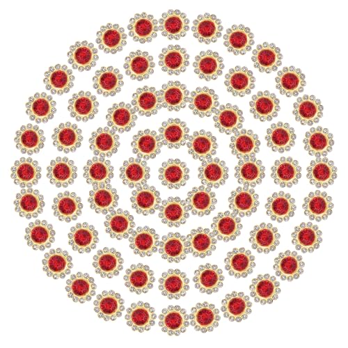 PATIKIL 200 Stk. Aufnäh-Rhinestones Kristalle 12mm 2 Schichten Nähen Sonnenblume Blumenklaue Rhinestones Kristalle Glas Edelsteine Metallbasis für Hochzeitskleid Kleidung, Rot PATIKIL 200 Stk. Aufnäh-Rhinestones Kristalle 12mm 2 Schichten Nähen Sonnenblume Blumenklaue Rhinestones Kristalle Glas Edelsteine Metallbasis für Hochzeitskleid Kleidung, Rot von PATIKIL