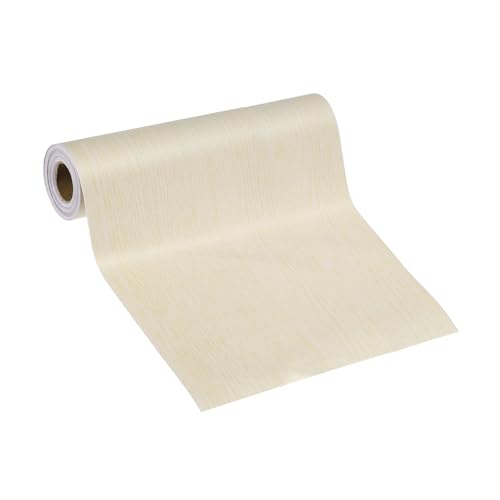 PATIKIL 200mmx10m Klebefolie Holzoptik Bordüre Selbstklebend Reparatur Klebeband Holzoptik Klebetapete, Weiß Eiche Holzfolie Selbstklebend Möbelfolie Holzoptik Tapete für Böden Tisch Wand von PATIKIL