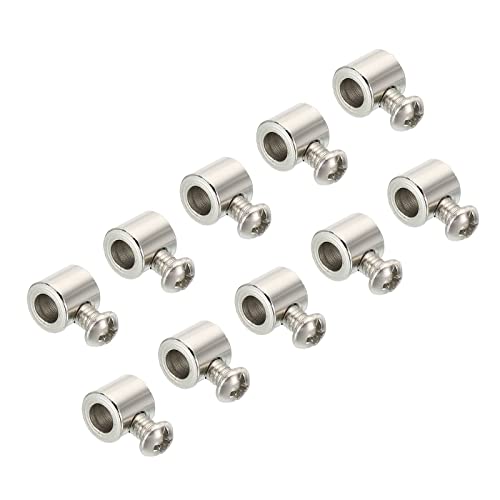 PATIKIL 20Stk. Drahtseilklemme Stahlkabelklemme 5mm Einloch Drahtschloss Kabelklemme mit M4*0,7 Schrauben für Kabel 9x8mm von PATIKIL
