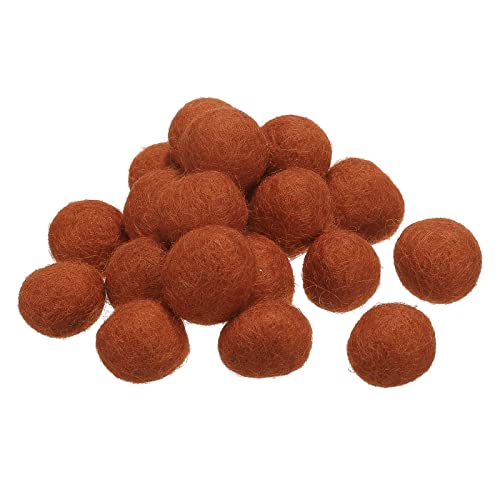 PATIKIL 20er Pack Wollfilzkugeln Perlen Wollfilz Stoff 2cm 20mm Dunkelbraun für DIY von PATIKIL