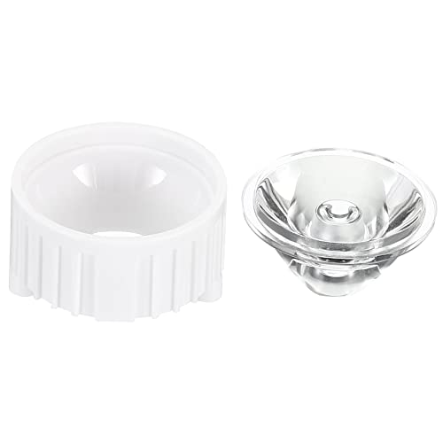 PATIKIL 20mm 15 Grad LED Linse mit Stand Halter 10Set LED Linse für Taschenlampe DIY Lampe Weiß von PATIKIL