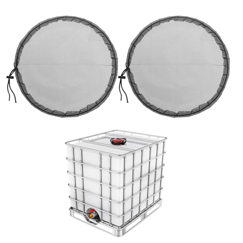 PATIKIL 225mm IBC Deckel Filter 2Stk Netz Abdeckung für Regenwasser Tank Polyester Schwarz von PATIKIL