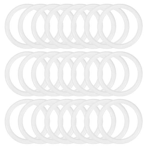 PATIKIL 24 Stück Traumfänger Ringe, Kunststoff-Ringe zum basteln Makramee Kranz Blumen Rundring für Heim Auto DIY Hochzeit Wanddekoration, Weiß PATIKIL 24 Stück Traumfänger Ringe, Kunststoff-Ringe zum basteln Makramee Kranz Blumen Rundring für Heim Auto DIY Hochzeit Wanddekoration, Weiß von PATIKIL