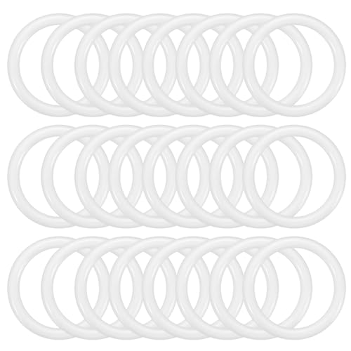 PATIKIL 24 Stück Traumfänger Ringe, Kunststoff-Ringe zum basteln Makramee Kranz Blumen Rundring für Heim Auto DIY Hochzeit Wanddekorationen, Weiß PATIKIL 24 Stück Traumfänger Ringe, Kunststoff-Ringe zum basteln Makramee Kranz Blumen Rundring für Heim Auto DIY Hochzeit Wanddekorationen, Weiß von PATIKIL