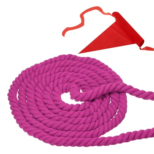 PATIKIL 25Ft Tauziehen Seil für Erwachsene Teenager 3-Litze Natürlich Gedrehtes Baumwollseil mit Flagge für Yard Game Teambuilding Aktivitäten Rose Rot PATIKIL 25Ft Tauziehen Seil für Erwachsene Teenager 3-Litze Natürlich Gedrehtes Baumwollseil mit Flagge für Yard Game Teambuilding Aktivitäten Rose Rot von PATIKIL