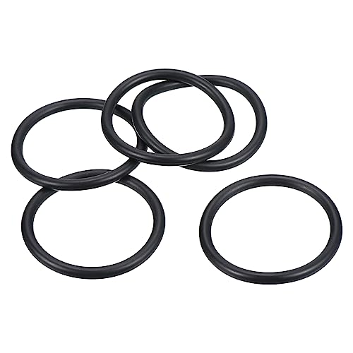 PATIKIL 25Stk Dichtungsringe O-Ringe Gummidichtung 60mm AD 50mm ID 5mm Dicke Nitrilgummi Unterlegscheibe Dichtungssatz Gummischeiben für Auto Klimaanlage Wasserhahn Rohr Schwarz von PATIKIL
