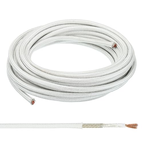 PATIKIL 26,3 ft 7AWG Hochtemperaturdraht, -60-350 Grad Celsius Mica Glasfaser Elektronikdraht isoliert hitzebeständiges flexibles Kabel für Lampe Boiler Heizung, Weiß PATIKIL 26,3 ft 7AWG Hochtemperaturdraht, -60-350 Grad Celsius Mica Glasfaser Elektronikdraht isoliert hitzebeständiges flexibles Kabel für Lampe Boiler Heizung, Weiß von PATIKIL