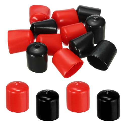 PATIKIL 26 mm Runde Gummikappen, 12er Pack Vinyl Schraubenabdeckkappen Flexible Schraubengewinde-Schutzkappen für Metallrohre und Bolzen, Schwarz-Rot PATIKIL 26 mm Runde Gummikappen, 12er Pack Vinyl Schraubenabdeckkappen Flexible Schraubengewinde-Schutzkappen für Metallrohre und Bolzen, Schwarz-Rot von PATIKIL