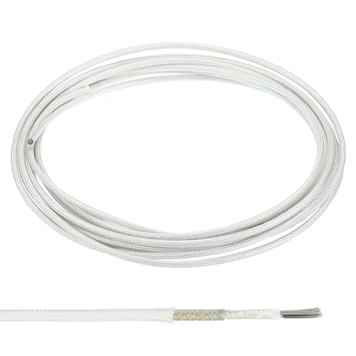 PATIKIL 26ft 9AWG Hochtemperaturdraht, -60-450 Grad Celsius vernickelter Kupferdraht mit Mica-Glasfaserisolierung, hitzebeständiges, flexibles Kabel für Lampen, Boiler, Heizgeräte von PATIKIL