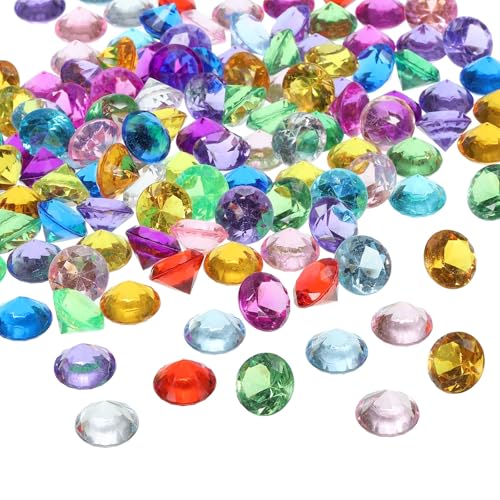 PATIKIL 270 Stück Acryl-Diamanten Vasenfüller Kunststoff 20mm Falsche Kristalle Edelsteine Hochzeitstisch Streuung Diamant Konfetti für Brautparty, Mehrfarbig (500 Gramm/1 Pfund) von PATIKIL