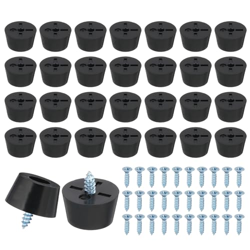 PATIKIL 28 Stück Gummifüße Schraubbar Rubber Base mit Schrauben, 15x12x8mm rutschfeste Stoßdämpfer Gummipuffer 3mm runde Schwarze Pads für Elektronikmöbel Schneidebrett Stühle Schrank PATIKIL 28 Stück Gummifüße Schraubbar Rubber Base mit Schrauben, 15x12x8mm rutschfeste Stoßdämpfer Gummipuffer 3mm runde Schwarze Pads für Elektronikmöbel Schneidebrett Stühle Schrank von PATIKIL