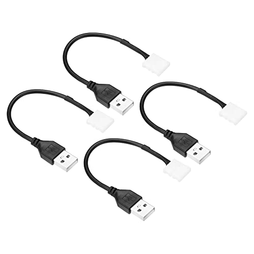PATIKIL 2Pin 15cm USB-Stecker zu 10mm Lötfreie 4Pack LED Anschlüsse für LED-Streifen von PATIKIL