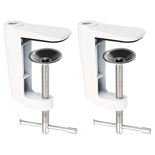 PATIKIL 2Stk.0,29 Zoll/M10 Gewindeloch Schreibtisch-Tischhalterung, universell verstellbare C-förmige Schreibtischklemme für Mikrofonarm, Schreibtischlampenständer, weiß PATIKIL 2Stk.0,29 Zoll/M10 Gewindeloch Schreibtisch-Tischhalterung, universell verstellbare C-förmige Schreibtischklemme für Mikrofonarm, Schreibtischlampenständer, weiß von PATIKIL