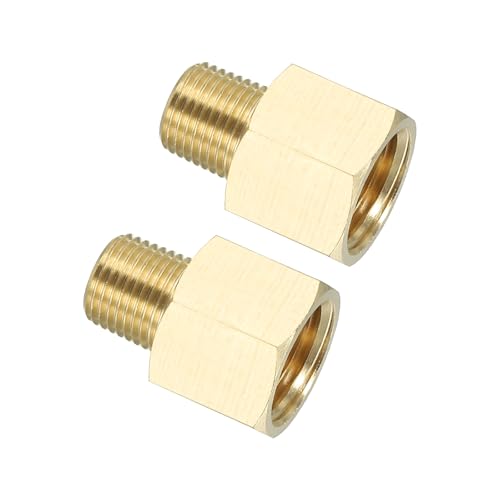 PATIKIL 2er Pack Messing Rohrverschraubung Sechskant Reduzierstück, 1/4" NPT Männlich auf 1/8" NPT Weiblich Adapter Rohrverlängerung Fittings für Badewannenauslauf Dusche, Golden PATIKIL 2er Pack Messing Rohrverschraubung Sechskant Reduzierstück, 1/4" NPT Männlich auf 1/8" NPT Weiblich Adapter Rohrverlängerung Fittings für Badewannenauslauf Dusche, Golden von PATIKIL