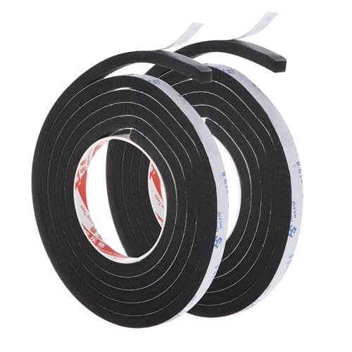 PATIKIL 2m/6,6ft Dichtungs-Schaumband, 2er Pack 1cm Breit 10mm Dick Einseitiges Wetterstreifen Türdichtungsstreifen für Fenster- und Türisolierung, Schwarz PATIKIL 2m/6,6ft Dichtungs-Schaumband, 2er Pack 1cm Breit 10mm Dick Einseitiges Wetterstreifen Türdichtungsstreifen für Fenster- und Türisolierung, Schwarz von PATIKIL