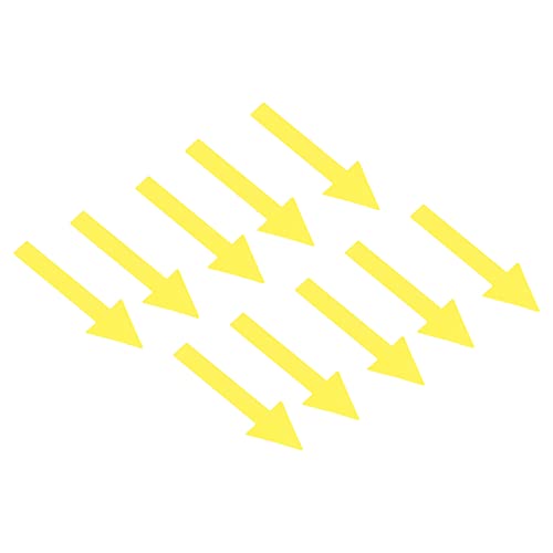 PATIKIL 2x1" 4Set/40Stk Pfeil Aufkleber Richtungsschild PVC Klebender Abziehbarer Bodenaufkleber Für Boden Wand Markierung Gelb von PATIKIL