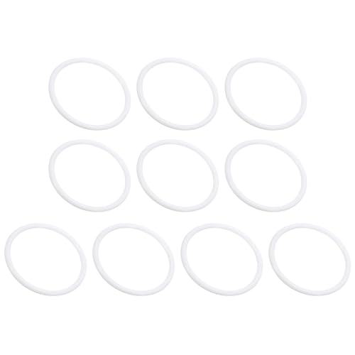 PATIKIL 3,31" Kunststoff-Bastelringe, 10er Pack PP Kunststoff Traumfänger Ringe Makramee Kranz Blumen Rundringe für DIY Bastelarbeiten Wanddekoration Hochzeitsdekoration, Weiß von PATIKIL