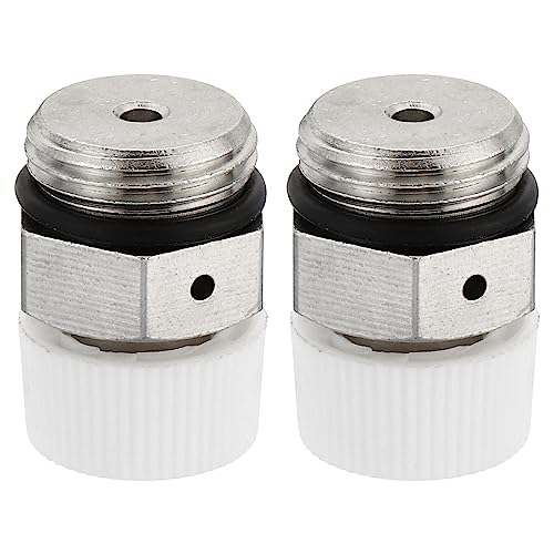PATIKIL 3/8" BSP 2Pack Stecker Gewinde Manual Heizkörper Entlüftung Ventile Vernickelt Messing Steckventil ohne Schlüssel für Heizkörper Silber Weiß PATIKIL 3/8" BSP 2Pack Stecker Gewinde Manual Heizkörper Entlüftung Ventile Vernickelt Messing Steckventil ohne Schlüssel für Heizkörper Silber Weiß von PATIKIL