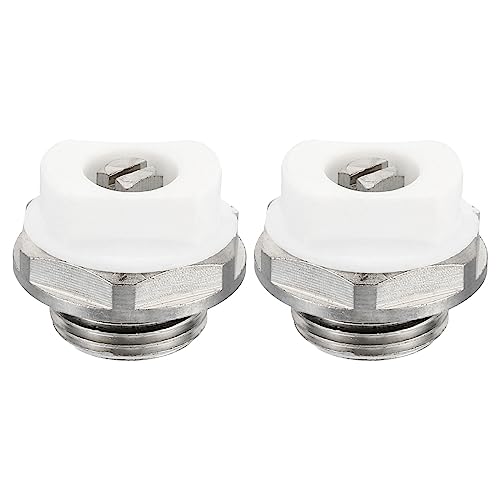 PATIKIL 3/8" BSP 2Pack Stecker Gewinde Manuelle Heizkörper Entlüftung Stopfen Ventile Vernickelt Messing Stecker für Heizkörper Silber Weiß PATIKIL 3/8" BSP 2Pack Stecker Gewinde Manuelle Heizkörper Entlüftung Stopfen Ventile Vernickelt Messing Stecker für Heizkörper Silber Weiß von PATIKIL