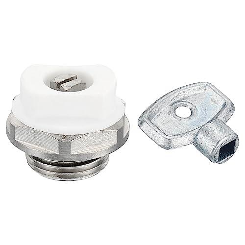 PATIKIL 3/8" BSP Außengewinde Manuelle Heizkörper Entlüftung Steckdose Valves Kit mit Schlüssel Vernickelt Messing Steckdose für Heizkörper Heizung Silber Weiß PATIKIL 3/8" BSP Außengewinde Manuelle Heizkörper Entlüftung Steckdose Valves Kit mit Schlüssel Vernickelt Messing Steckdose für Heizkörper Heizung Silber Weiß von PATIKIL