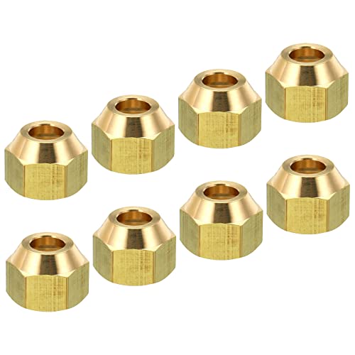PATIKIL 3/8 SAE Gewinde Messing Leuchtkugel 8 Pack 45 Grad Bördelung Rohranschluss Muttern Hydraulik Schlauch Verschraubung für Klimaanlagen Wasser Gas Leitung Glänzende Oberfläche PATIKIL 3/8 SAE Gewinde Messing Leuchtkugel 8 Pack 45 Grad Bördelung Rohranschluss Muttern Hydraulik Schlauch Verschraubung für Klimaanlagen Wasser Gas Leitung Glänzende Oberfläche von PATIKIL