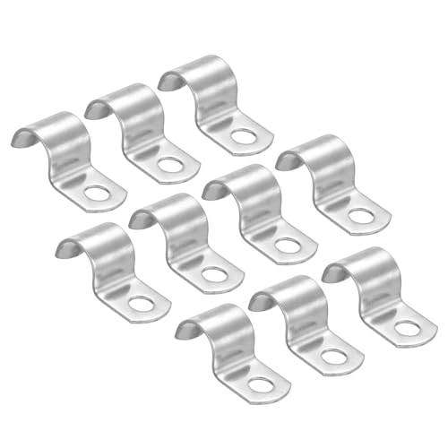 PATIKIL 3"/16mm Starrer Rohr Riemen Klemme 10Stk 304 Edelstahl Zwei Loch U-Form Rohrschelle für Rohr Befestigung von PATIKIL