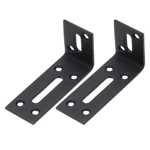 PATIKIL 3 3/20" Verstellbarer L-Winkel mit Schlitz, 2 Stück Schwebende Regalhalterung Rechter Winkel Eckwinkel L-Form Eckwinkel für Holzregal Möbelregal, Schwarz PATIKIL 3 3/20" Verstellbarer L-Winkel mit Schlitz, 2 Stück Schwebende Regalhalterung Rechter Winkel Eckwinkel L-Form Eckwinkel für Holzregal Möbelregal, Schwarz von PATIKIL