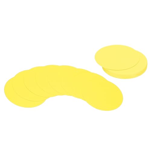 PATIKIL 25 Stück Moderationskarten Karteikarten Kreis-Karton, 7.5 cm runde Ausschnitt-Papierdicke Karton-Untersetzer für DIY-Bastelprojekte Klassenzimmer-Pinnwand-Dekoration, Gelb von PATIKIL