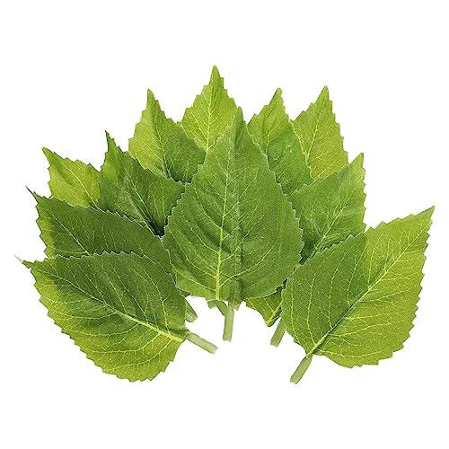 PATIKIL 3.54x1.97 Künstliche Seide Sonnenblume Blatt 40Stk Künstliche Grünpflanzen Blätter Gefälschte Blätter Falsche Kunsthandwerk Blätter für Basteln Haus Verzierung von PATIKIL