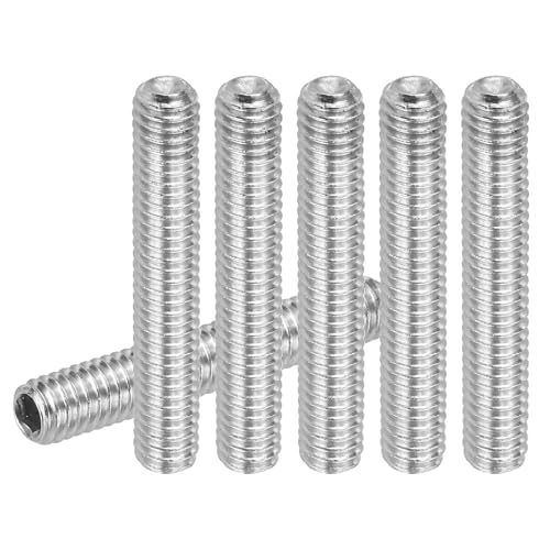 PATIKIL 30 Stück Madenschraube M4 x 20mm, 304 Edelstahl Madenschrauben Set für Türklinken Halterung Möbel Lampen Wasserhahn Reparaturen, Silber Innensechskant Gewindestifte Schrauben Set von PATIKIL