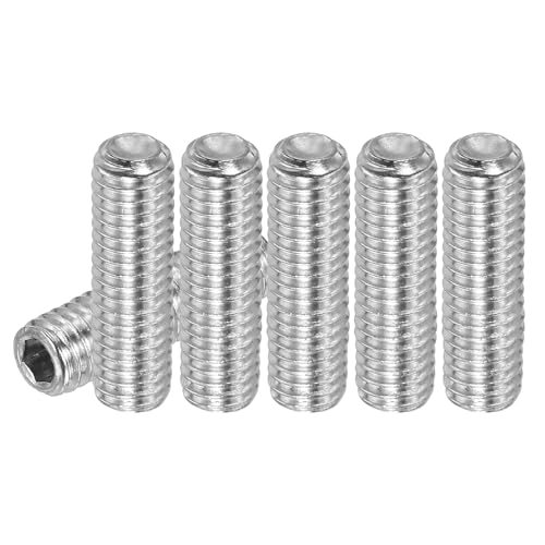 PATIKIL 30 Stück Madenschraube M6 x 18mm, 304 Edelstahl Madenschrauben Set für Türklinken Halterung Möbel Lampen Wasserhahn Reparaturen, Silber Innensechskant Gewindestifte Schrauben Set von PATIKIL