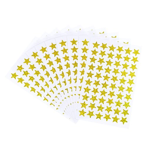 PATIKIL 3000Stk Stern Prämie Aufkleber 50 Blatt Funkelnd Selbstklebend Bunte Sticker für Tabelle Klassenzimmer Party Kunst Dekoration Heimwerken Gold PATIKIL 3000Stk Stern Prämie Aufkleber 50 Blatt Funkelnd Selbstklebend Bunte Sticker für Tabelle Klassenzimmer Party Kunst Dekoration Heimwerken Gold von PATIKIL