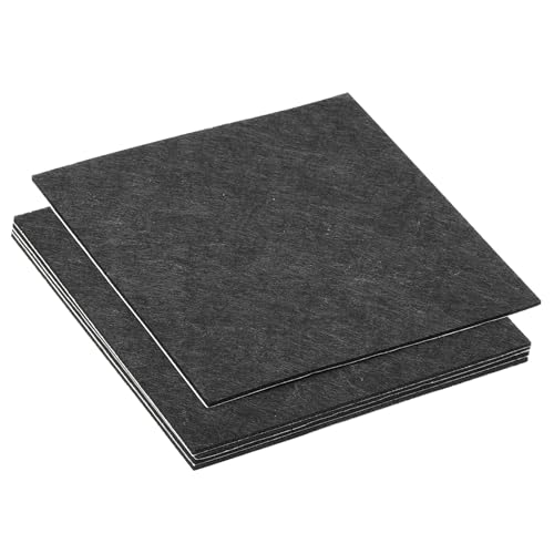 PATIKIL 305x305mm Filzgleiter Selbstklebend, 5 Pack 2mm Dicke Filzgleiter für Stühle Quadratische Weiche Selbstklebend rutschfeste Kratzfeste Filzunterlage für Lampen Möbel, Schwarz von PATIKIL