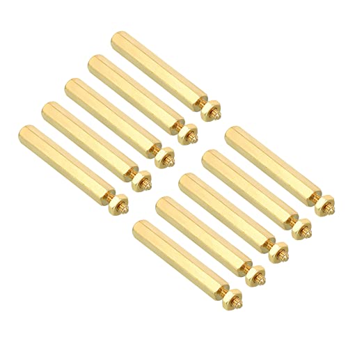 PATIKIL 30mm+6mm M2,5 Abstand schrauben, 40 Pack Messing Hex PCB Abstands muttern für Mutter bretter, Computer gehäuse, Leiterplatten, Elektronik, Goldton von PATIKIL