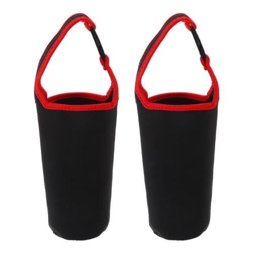 PATIKIL 30oz Tumbler-Trägerhalter, 2er Pack wiederverwendbare Neopren-Isolierhülle für Kaffeebecher und Wasserflaschen, Schutz für Sport und Reisen, Schwarz Rot von PATIKIL