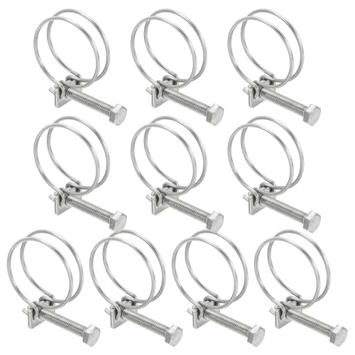 PATIKIL 31-35mm Verstellbare Doppeldrahtschlauchschelle, 10 Stück 304 Edelstahl Drahtschellen Rohrleitungsschellen für Staubabsaugung Gummischlauch PVC Poolpumpenschlauch PATIKIL 31-35mm Verstellbare Doppeldrahtschlauchschelle, 10 Stück 304 Edelstahl Drahtschellen Rohrleitungsschellen für Staubabsaugung Gummischlauch PVC Poolpumpenschlauch von PATIKIL
