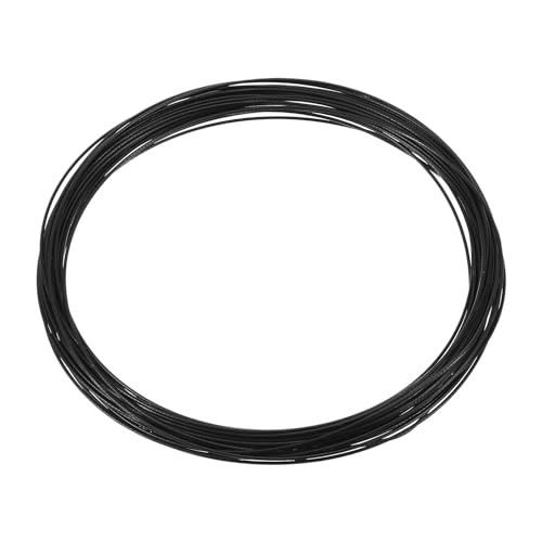 PATIKIL 32.8Ft Bild Aufhängen Draht Beschichtete Kabel 304 Edelstahl Seil für Fotorahmen Kunstwerk Spiegel Wäscheleine Geländer Dekoration Schwarz 0.04" Durchm. von PATIKIL