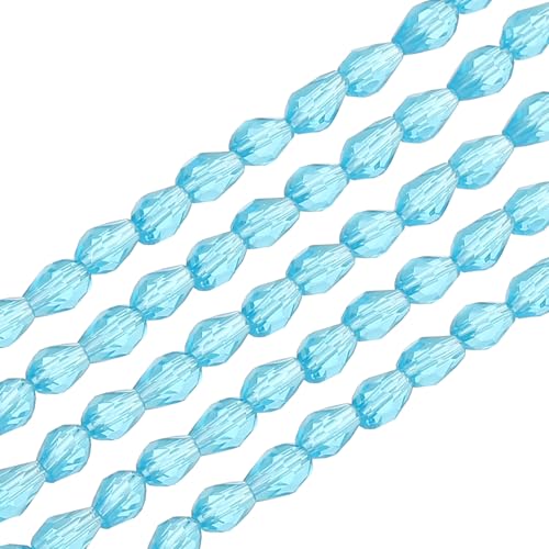 PATIKIL 325Stk Tropfen Facettierte Glas Kristall Perlen Hell Blau Doppelkegel GeburtsFels Perlen Sortimente Vertikale Loch Form für Selbstmachen Basteln 4x6mm PATIKIL 325Stk Tropfen Facettierte Glas Kristall Perlen Hell Blau Doppelkegel GeburtsFels Perlen Sortimente Vertikale Loch Form für Selbstmachen Basteln 4x6mm von PATIKIL