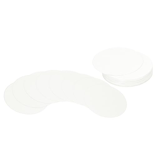 PATIKIL 36 Stück Moderationskarten Karteikarten Kreis-Karton, 7.5 cm runde Ausschnitt-Papierdicke Karton-Untersetzer für DIY-Bastelprojekte Klassenzimmer-Pinnwand-Dekoration, Weiß von PATIKIL