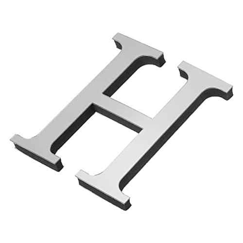 PATIKIL 3D Acryl Buchstaben Spiegel Wandaufkleber Schrift H Selbstklebend Hause Deko Schrift Schild Kunst Aufkleber Abziehbild für DIY Hause Dekoration Silberton von PATIKIL