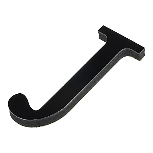 PATIKIL 3D Acryl Buchstaben Spiegel Wandaufkleber Schrift J Selbstklebend Hause Deko Schrift Schild Kunst Aufkleber Abziehbild für DIY Hause Dekoration Schwarz von PATIKIL