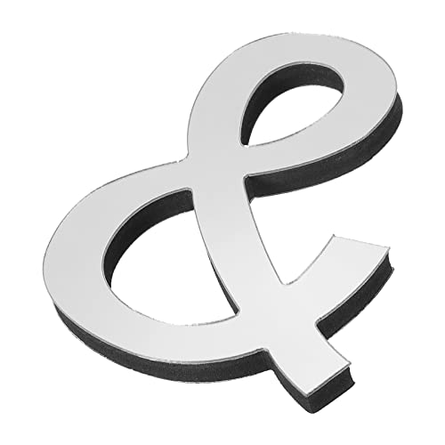 PATIKIL 3D Acryl Buchstaben Spiegel Wandaufkleber Zeichen & Selbstklebend Hause Deko Schrift Schild Kunst Aufkleber Abziehbild für DIY Hause Dekoration Silberton von PATIKIL