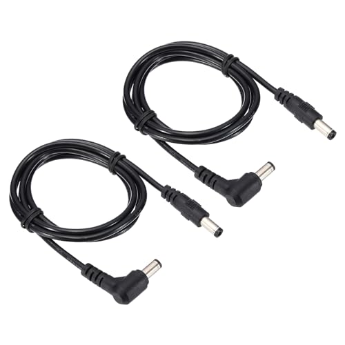 PATIKIL 3Ft 5,5mm x 2,1mm männlich zu männlich DC-Netzteil-Verlängerungskabel, 2 Stück Drahtadapter 90-Grad-Winkelkabel für LED-Streifen-Router-Überwachungskamera, Schwarz. PATIKIL 3Ft 5,5mm x 2,1mm männlich zu männlich DC-Netzteil-Verlängerungskabel, 2 Stück Drahtadapter 90-Grad-Winkelkabel für LED-Streifen-Router-Überwachungskamera, Schwarz. von PATIKIL