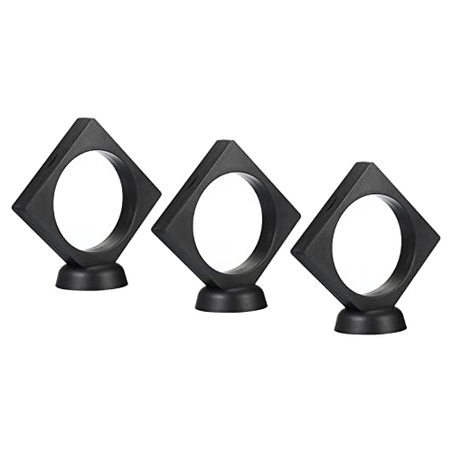 PATIKIL 3Stk.3.5" x 3.5" schwimmende 3D-Vitrine Münzständer, Hängerahmenhalter mit Ständer für Schmuckstücke, Medaillon, schwarz PATIKIL 3Stk.3.5" x 3.5" schwimmende 3D-Vitrine Münzständer, Hängerahmenhalter mit Ständer für Schmuckstücke, Medaillon, schwarz von PATIKIL