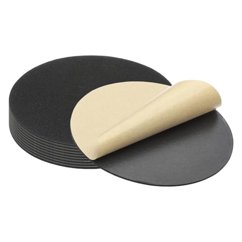 PATIKIL 4,7 Zoll Filzgleiter Selbstklebend, 10 Stück 2 mm Dicke Antirutsch Pads Runde Eva Anti Rutsch Pad Rechteckige Möbel Rutschhemmer für Möbelfüße Stuhlbeine, Sofas usw, Schwarz von PATIKIL