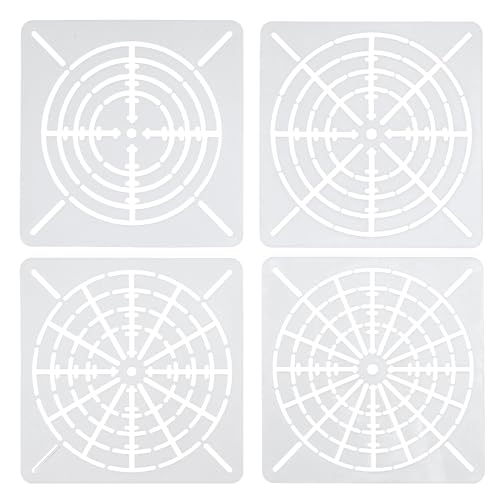 PATIKIL 4 8 12 16 Segment Mandala Schablone 4 Pack 3.5" Mandala Schablonen Wiederverwendbare Mandala Schablone Malerei Werkzeug für Zeichnung Holz Stoff Glas Wand Weiß PATIKIL 4 8 12 16 Segment Mandala Schablone 4 Pack 3.5" Mandala Schablonen Wiederverwendbare Mandala Schablone Malerei Werkzeug für Zeichnung Holz Stoff Glas Wand Weiß von PATIKIL