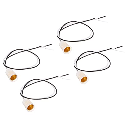 PATIKIL 4-Pack E12 Lampenfassung Leuchter Kerzenleuchter Sockel einschrauben Birnebasis Lampenhalter mit 11,8" Draht weiß PATIKIL 4-Pack E12 Lampenfassung Leuchter Kerzenleuchter Sockel einschrauben Birnebasis Lampenhalter mit 11,8" Draht weiß von PATIKIL