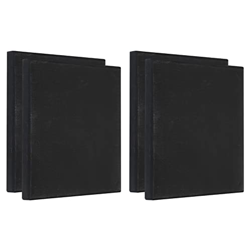 PATIKIL 4 Pack Leinwand für Malerei 8x8" Quadrat Holz Rahmen Gestreckte Blanko Kunsttafeln für Acryl Öl Tempera Malerei Schwarz von PATIKIL